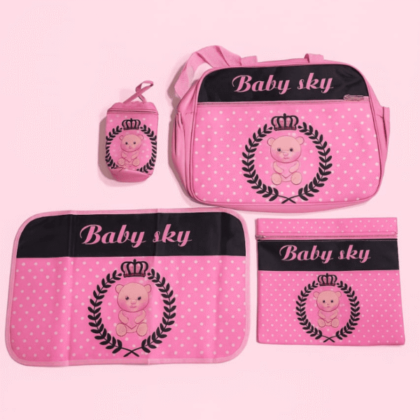 Hafta Bazaar by “Baby Sky Premium Diaper Bag Set with matching bags for organized baby care and travel.”