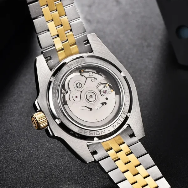 Hafta Bazar by Pagani PD-1662 Benyar Pearl GMT Signature Edition wristwatch featuring a dual-time GMT bezel, radiant pearl-tone dial, and a stainless steel bracelet.