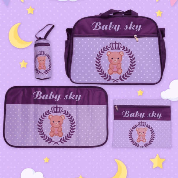Hafta Bazaar by “Baby Sky Premium Diaper Bag Set with matching bags for organized baby care and travel.”