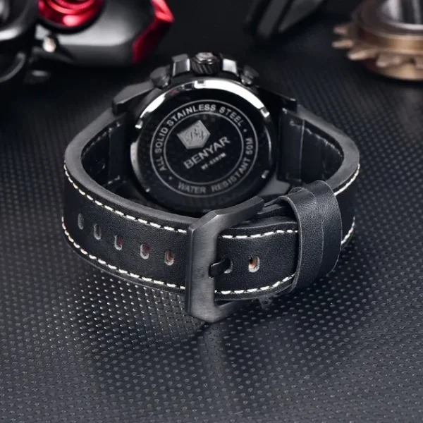 Hafta Bazar by Benyar-5197 Erkek Signature Series men's wristwatch featuring a bold dial design, chronograph subdials, and a durable stainless steel strap.