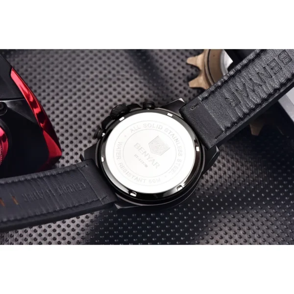 Hafta Bazar by Benyar-5197 Erkek Signature Series men's wristwatch featuring a bold dial design, chronograph subdials, and a durable stainless steel strap.