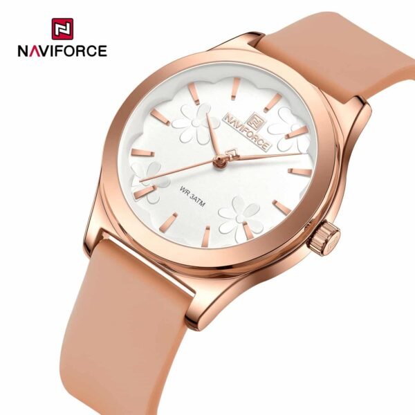 Naviforce NF 5051 PureFemme women’s wristwatch with silicone strap and elegant dial design