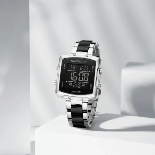 Hafta bazaar"Naviforce NF 5057 elegant gold square digital women’s watch"
