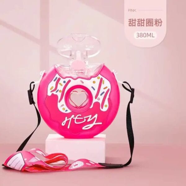 Hafta Bazaar by “Donut-themed straw tumbler beaker for girls and boys with spill-resistant lid.”