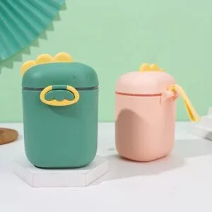 Hafta Bazaar by “Cute dinosaur-themed milk container for hygienic storage of baby formula and snacks.”