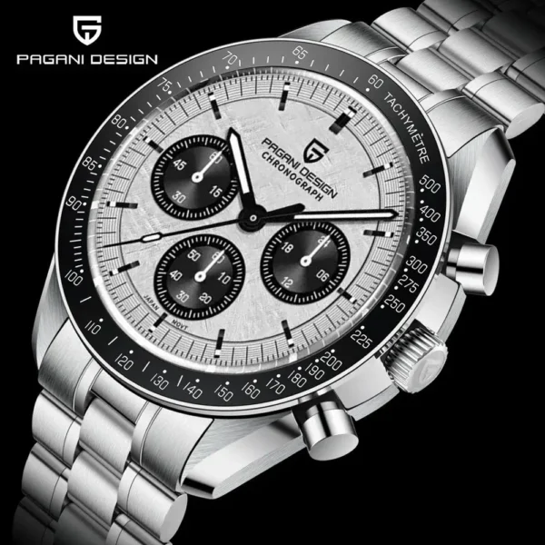 Hafta Bazar by Pagani Design PD-1701 V63 Pro Series wristwatch featuring a sporty dial, bold markers, and a durable stainless steel bracelet.