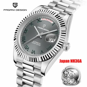 Hafta Bazar by Pagani Design ST16 Day-Date President Luxury Series wristwatch featuring a classic day-date display, fluted bezel, and a premium President-style bracelet.