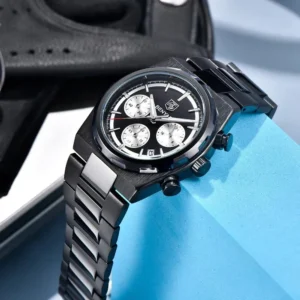 Hafta bazar by Benyar-5204 Chronograph Prestige Series wristwatch with a detailed chronograph dial, bold markers, and a polished stainless steel strap.