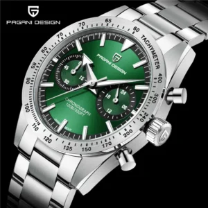 Hafta Bazaar by Pagani Design 1766 Chrono Series watch featuring a bold chronograph dial, stainless-steel build, and sporty modern design.