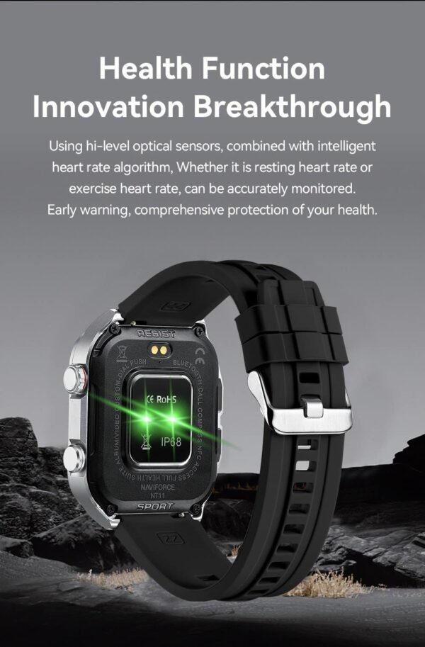 Hafta Bazaar by Naviforce NT11 Advanced FitPro Smartwatch featuring a sleek touchscreen display, fitness tracking sensors, and a modern sporty design.