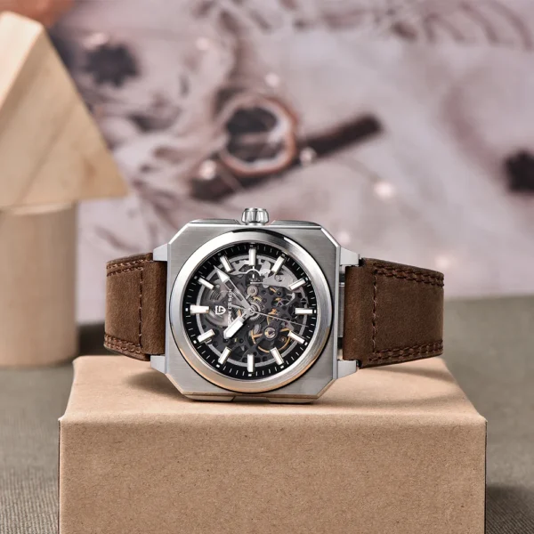 Hafta Bazar by Pagani PD-1791 Elite Mechanica Signature Series wristwatch featuring an open-heart mechanical movement, detailed dial design, and a premium stainless steel bracelet.
