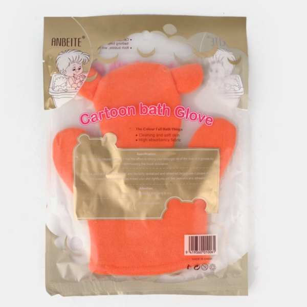 Hafta Bazaar by “Soft cartoon bath gloves designed for gentle and fun baby and kids bathing.”