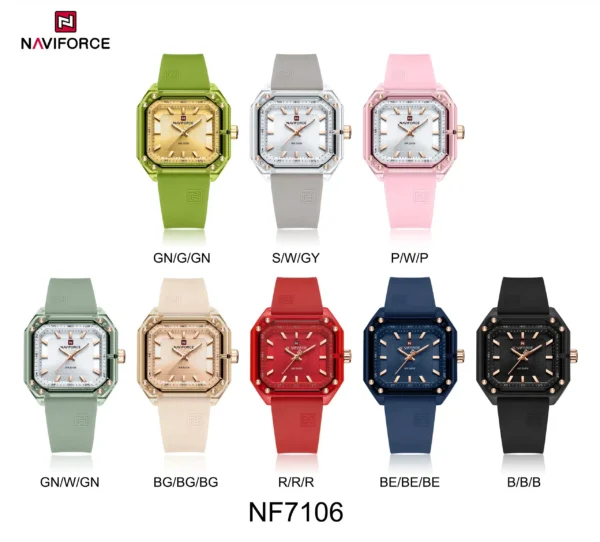 Hafta Bazaar by “Naviforce NF-7106 Square Essence women’s watch with elegant square dial.”