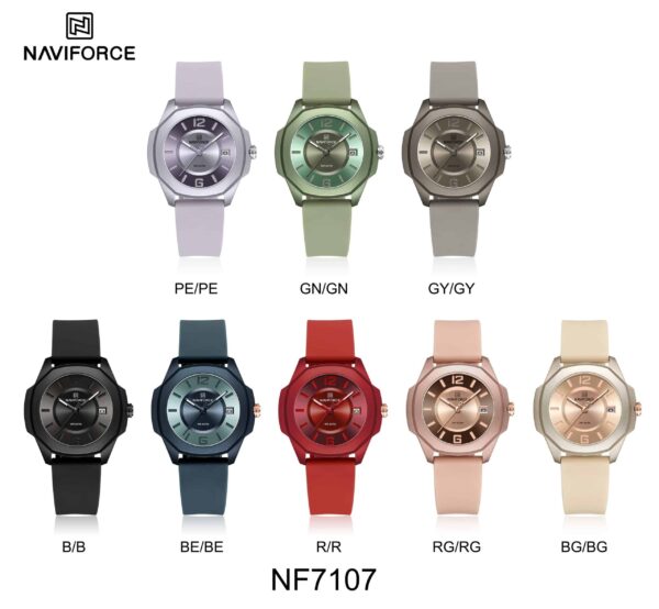Hafta Bazaar by “Naviforce NF-7107 Grace Date Watch for women with elegant dial and date display.”