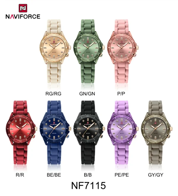 Hafta Bazaar by “Naviforce NF-7115 Elara elegant women’s wristwatch with minimalist dial.”