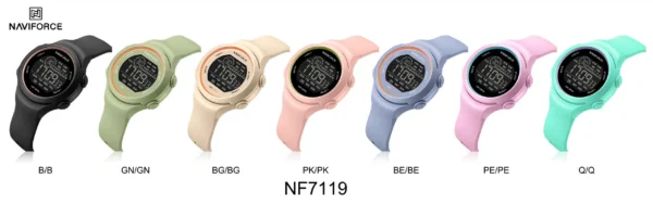 Hafta Bazaar by Naviforce NF-7119 Digital Diva dual display stylish women’s wristwatch in modern elegant design.