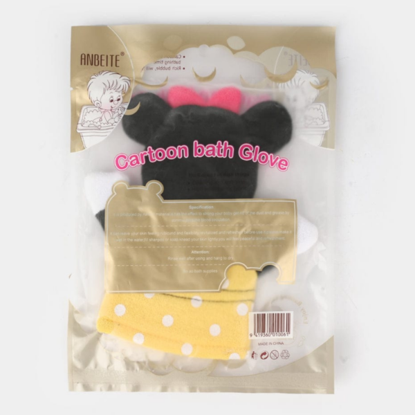 Hafta Bazaar by “Soft cartoon bath gloves designed for gentle and fun baby and kids bathing.”
