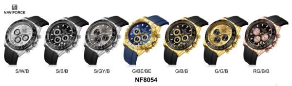 Hafta Bazaar by “Naviforce NF-8054 Flex Chrono Men’s Sport Watch – bold dial, chronograph design, durable build.”