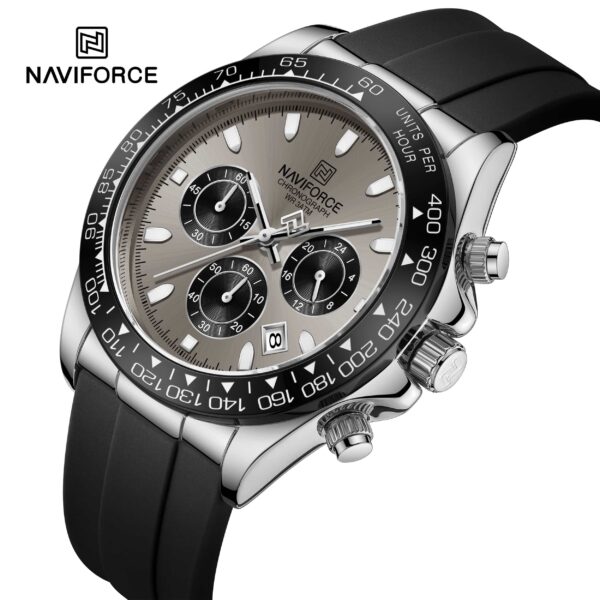 Hafta Bazaar by “Naviforce NF-8054 Flex Chrono Men’s Sport Watch – bold dial, chronograph design, durable build.”