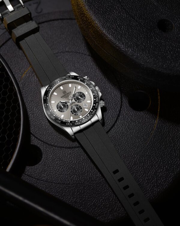 Hafta Bazaar by “Naviforce NF-8054 Flex Chrono Men’s Sport Watch – bold dial, chronograph design, durable build.”