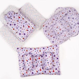 Hafta Bazaar by 8-piece newborn baby bedding set with carry nest, pillow, bolsters, quilt, and soft bedding accessories.