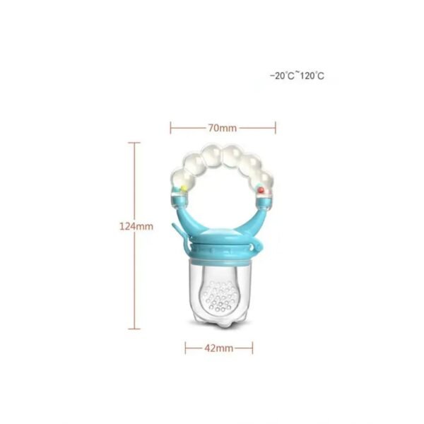 Hafta Bazaar by “Baby rattle fruit pacifier made with soft silicone for safe feeding, teething, and playful sound.”