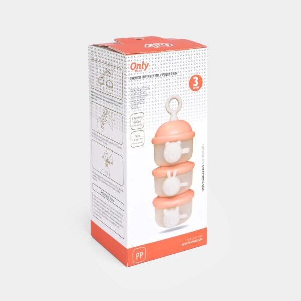 Hafta Bazaar by Three-layer milk powder container with stackable compartments and secure lids for baby formula storage.
