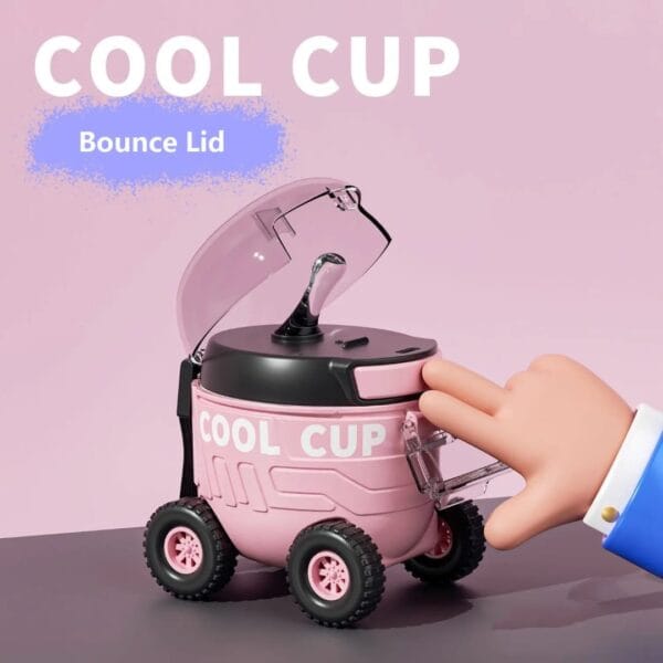 Hafta Bazaar by “Car-shaped cool cup water bottle beaker designed for easy and fun drinking for kids.”