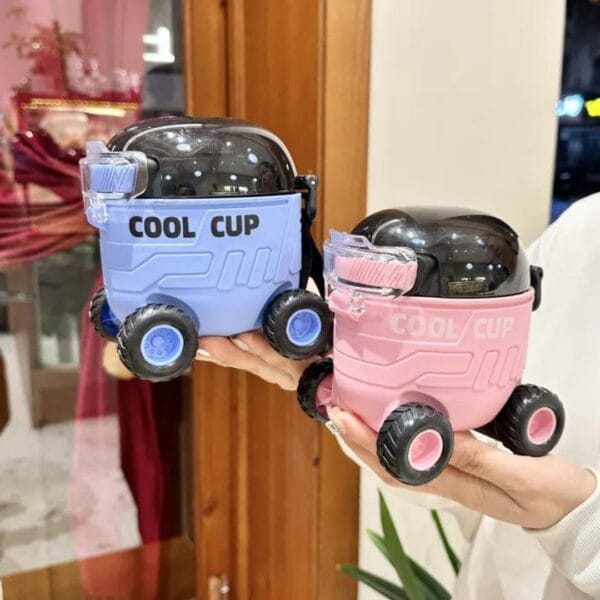Hafta Bazaar by “Car-shaped cool cup water bottle beaker designed for easy and fun drinking for kids.”