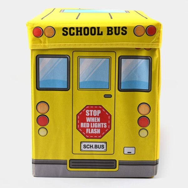 Hafta Bazaar by “Bus-shaped kids storage box for organizing toys and playroom items.”