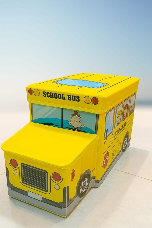 Hafta Bazaar by “Bus-shaped kids storage box for organizing toys and playroom items.”
