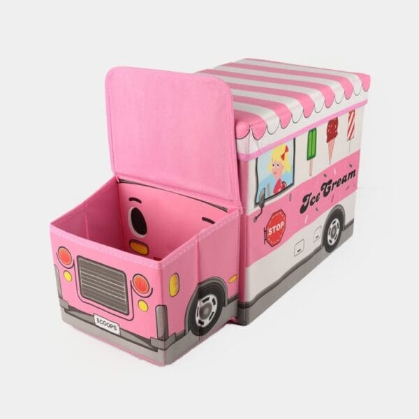 Hafta Bazaar by “Bus-shaped kids storage box for organizing toys and playroom items.”