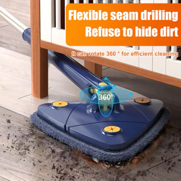 hafta bazaar by Triangle twist mop with microfiber pad for corner and floor cleaning.