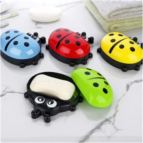 hafta bazaar by Ladybug-shaped soap dish designed to hold and drain bar soap.