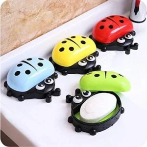 hafta bazaar by Ladybug-shaped soap dish designed to hold and drain bar soap.