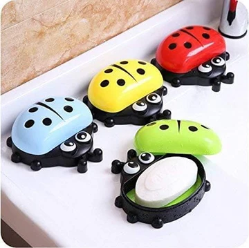 hafta bazaar by Ladybug-shaped soap dish designed to hold and drain bar soap.