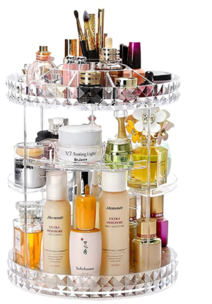 360° Rotating Acrylic Cosmetics Organizer
