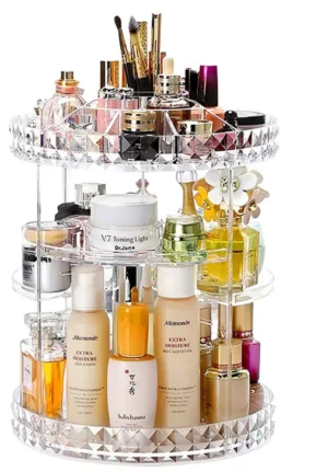 360° Rotating Acrylic Cosmetics Organizer
