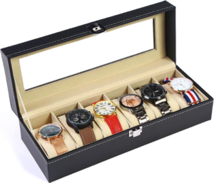 Premium 6-Slot Imported Watch Box with Original Box Packing