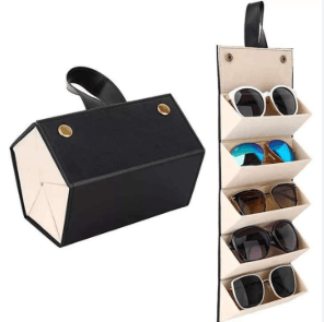 5 Slot  Luxury Leather Organizer For Sunglasses