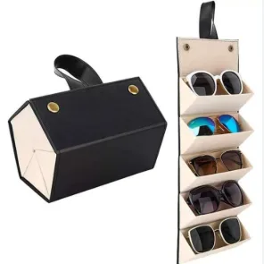 5 Slot Luxury Leather Organizer For Sunglasses