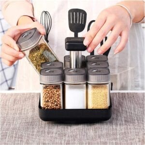 8pcs Spice Shaker Set With Stand 1