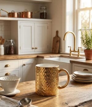 Luxury Style Premium Golden/Silver Mug Big Size