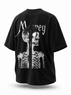 MONEY SKELETON OVERSIZED DROP SHOULDER T-SHIRT