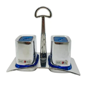 Salt N Pepper with Stand (Glass and Croom)