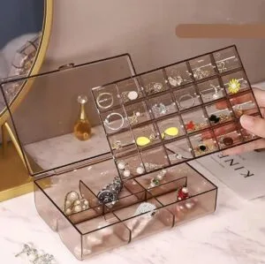 Rectangle Transparent Jewellery Organizer 2 Layer / Rectangle Transparent Jewellery Organizer 3 Layer