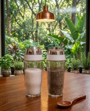 The Aura Glass Salt & Pepper Shaker