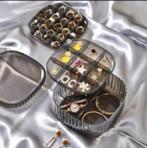 3 Layer Transparent Acrylic Jewellery Organizer Square Shaped
